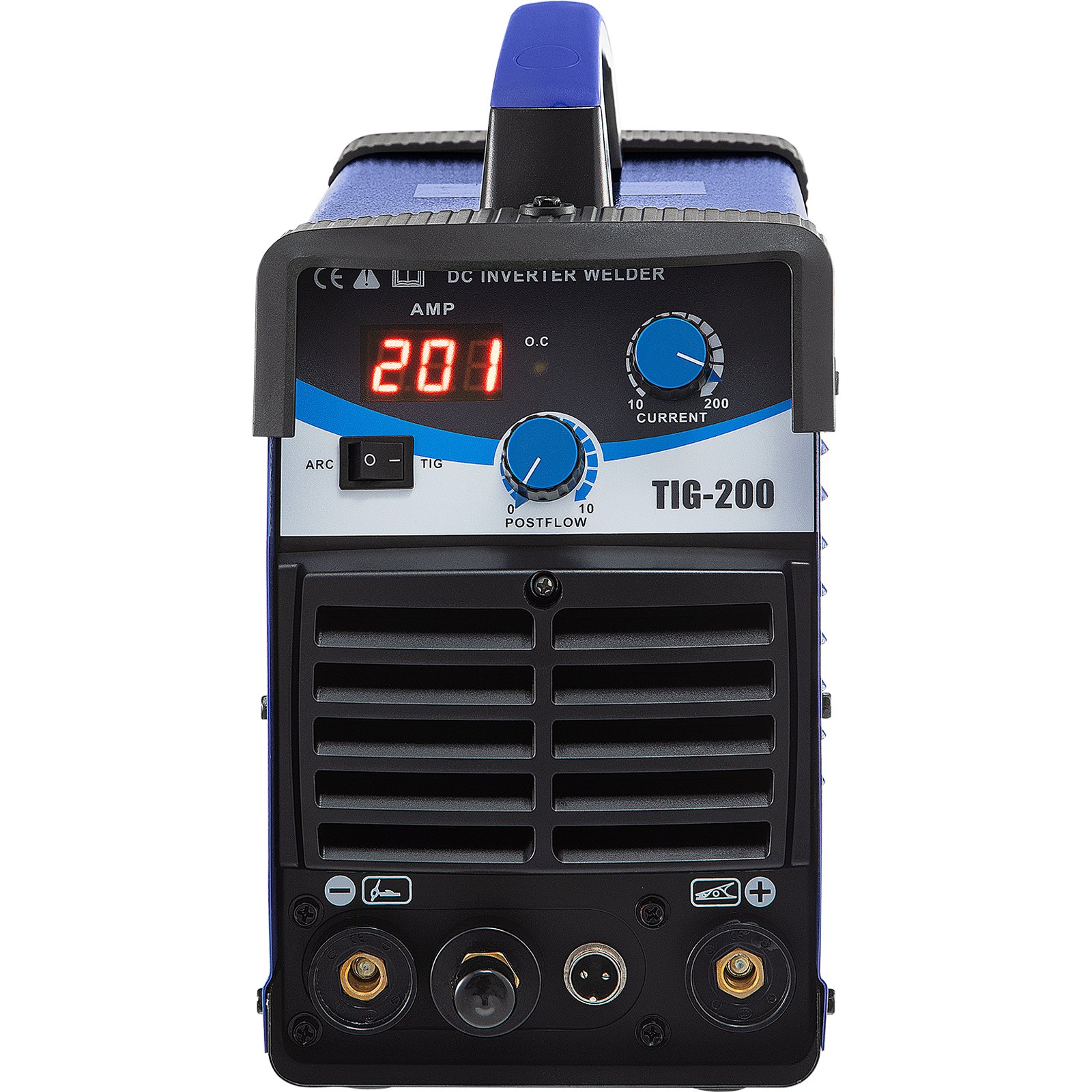 VEVOR TIG-200C, 200 Amp TIG/MMA ARC 2-in-1 Welder HF IGBT DC Inverter Welding Machine for Welding Steel, Titanium and Copper Alloys