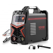 VEVOR MMA Welder, 140A 4-in-1 Welding Machine - MMA (Stick)/DC Pulse MMA/DC Pulse TIG/Lift TIG, LED Display Electric Welder Machine with Synergic Control, IGBT Inverter, Hot Start