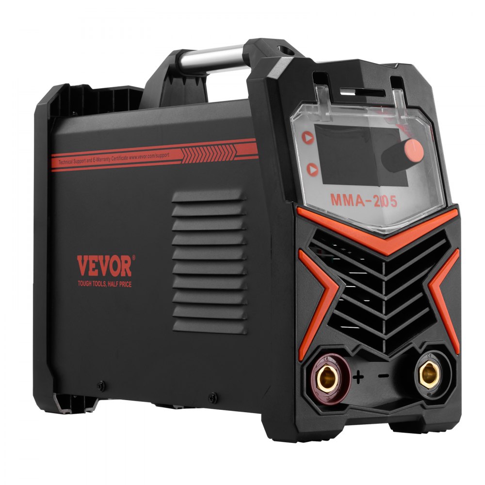 VEVOR MMA Welder, 205A 2-in-1 MMA Lift TIG Stick Welding Machine, IGBT Inverter Portable Welder Machine with Digital Display, Hot Start Arc Force Anti-Stick (Lift Torch Not Included)
