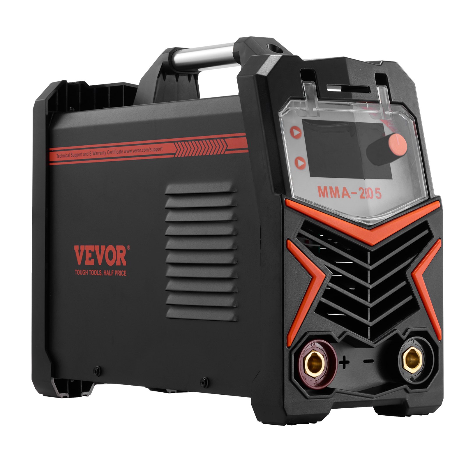 VEVOR MMA Welder, 205A 2-in-1 MMA Lift TIG Stick Welding Machine, IGBT Inverter Portable Welder Machine with Digital Display, Hot Start Arc Force Anti-Stick (Lift Torch Not Included)