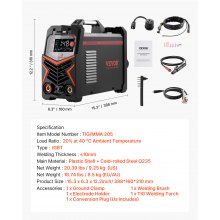 VEVOR TIG Welder 3-In-1 Welding Machine Pulse MMA Stick IGBT Inverter LED