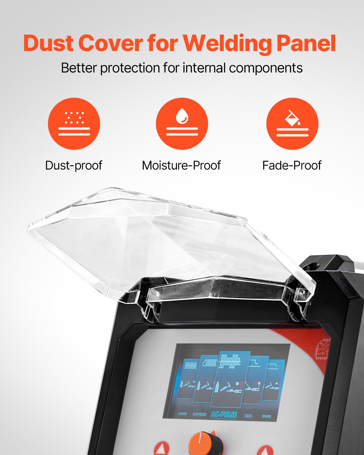 VEVOR TIG Welder, 225A 6-In-1 Aluminum Welding Machine (Large LED Display)- AC TIG/DC TIG/AC Pulse TIG/DC Pulse TIG/Spot TIG/MMA(Stick), Electric Welder with IGBT Inverter