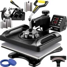 VEVOR Upgrade Heat Press Machine ETL Quality & Safety Certificated 12 x 15 in 8 in 1 Heat Press Power-Saving Combo Multifunctional Sublimation 360°Rotation Heat Press Shirt Printing Machine Black