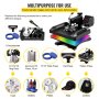 VEVOR Heat Press 12 x 15 Inch 8 In 1 Sublimation Press Set for DIY Shirt Mug Cap