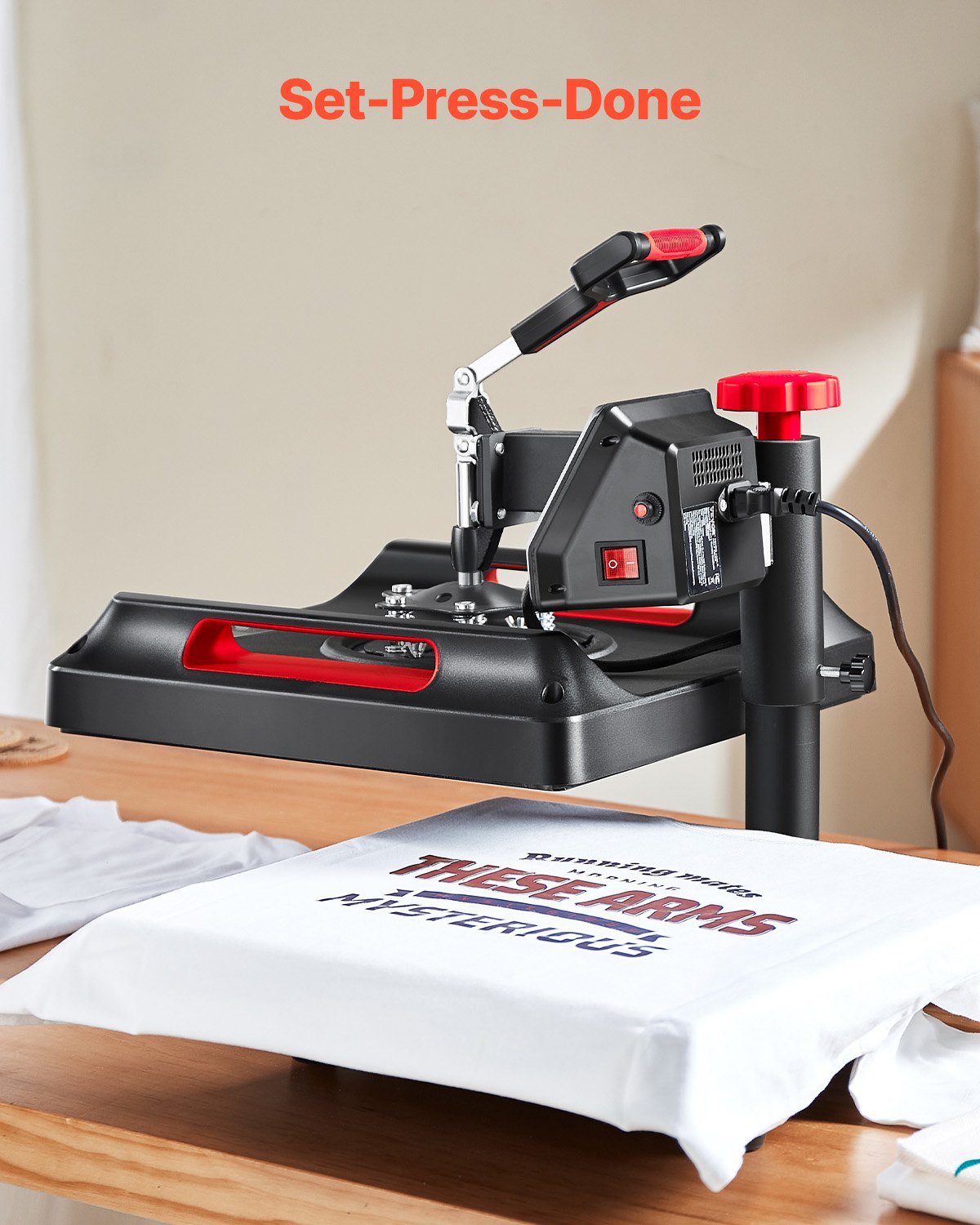 VEVOR Heat Press Machine 8 in 1 Combo, Heat Press 15x15, Swing Away T Shirt Printing Machine Digital Control, Multifunction Heat Transfer Machine Sublimation Heat Press for T-Shirt Hat Cap Mug Plate