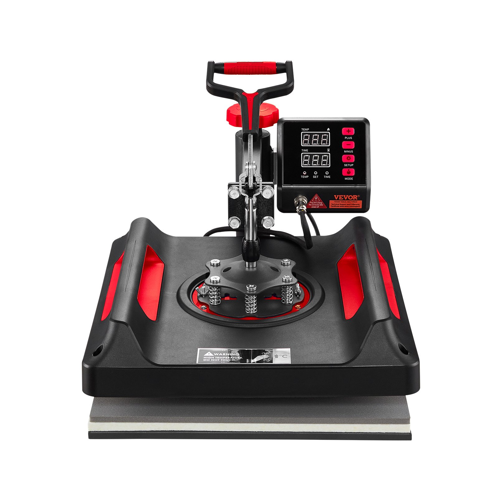 VEVOR Heat Press Machine 8 in 1 Combo, Heat Press 15x15, Swing Away T Shirt Printing Machine Digital Control, Multifunction Heat Transfer Machine Sublimation Heat Press for T-Shirt Hat Cap Mug Plate
