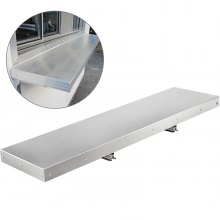 48 Inch Concession Shelf Stainless Steel Drop Down Folding Serving Food Shelf Stand Serving for Concession Trailer Serving Window