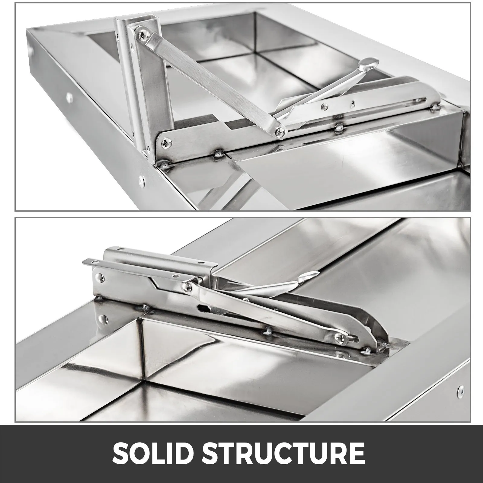 VEVOR concession shelf with solid stainless steel structure.