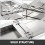 VEVOR 96x12 Inch Concession Window Shelf Stainless Steel Drop Down Folding Serving Food Wall Shelf Stand Serving for Concession Trailer Serving Window