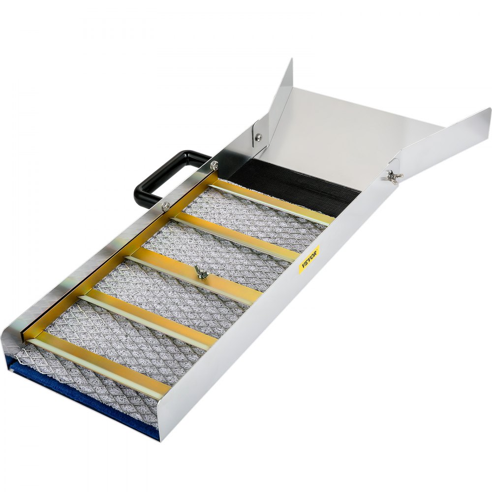 VEVOR Aluminum Alloy Sluice Box, Compact 30" Long Sluice Boxes for Gold, Lightweight Gold Sluice Equipment, Portable Sluice Boxes with Miner's Moss, River, Creek, Gold Panning, Prospecting, Dredging