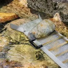 VEVOR Aluminum Alloy Sluice Box, Compact 36" Mini Sluice Boxes for Gold, Lightweight Gold Sluice Equipment, Portable Sluice Boxes w/Miner's Moss, River, Creek, Gold Panning, Prospecting, Dredging