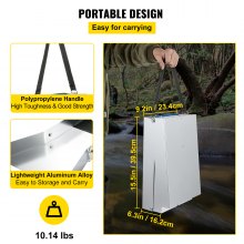 VEVOR Folding Aluminum Alloy Sluice Box, Compact 50\" Sluice Boxes for Gold, Lightweight Gold Sluice Equipment, Portable Sluice Boxes with Miner\'s Moss, River, Creek, Gold Panning, Prospecting, Dredg