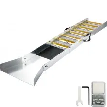 VEVOR Folding Aluminum Alloy Sluice Box, Compact 50\" Sluice Boxes for Gold, Lightweight Gold Sluice Equipment, Portable Sluice Boxes with Miner\'s Moss, River, Creek, Gold Panning, Prospecting, Dredg