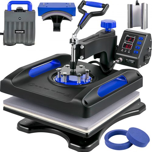 VEVOR Heat Press Machine 15x15 Inch 6 In 1 Multifunctional DIY Plates Mugs Caps