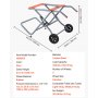 VEVOR Portable Table Saw Stand, 350 lbs Load Capacity, Rolling Foldable Table Saw Table with 8 Inches Rubber Wheels, Heavy Duty Construction, Easy Storage, Universal for Most Brands of Table Saws