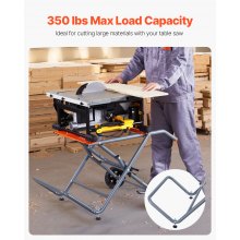 Portable Table Saw Stand with Wheels 350 lbs Load Capacity Rolling Foldable