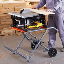 VEVOR Portable Table Saw Stand with Wheels 158.76 kg Load Capacity Rolling