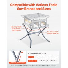 VEVOR Table Saw Folding Stand 158.76 kg Load Capacity Portable Table Saw Stand