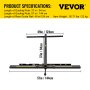 VEVOR Table Saw Fence System, 37"×57" Classic Table Saw Fence Rail, Metric/Imperial Scale, Adjustable Hole Saw Fence System, w/Front Guide Bar Table Saw Fence, Tablesaw Fence Slide for Easy Gliding