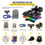 VEVOR 6 in 1 Heat Press Machine 12" x 15" Sublimation Printer T-shirt Cap Plate