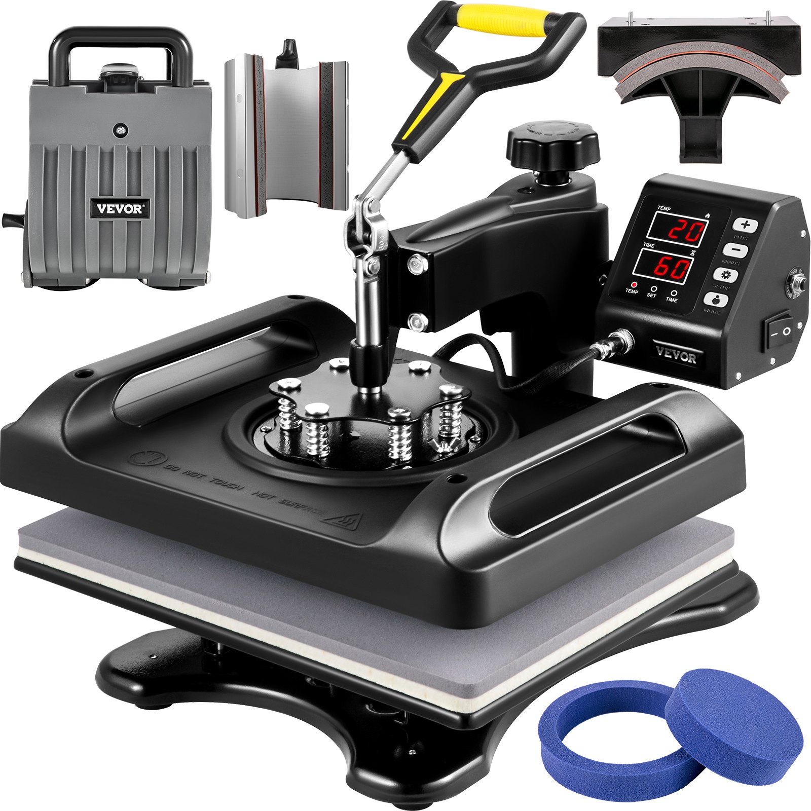 VEVOR 6 in 1 Heat Press Machine 12" x 15" Sublimation Printer T-shirt Cap Plate
