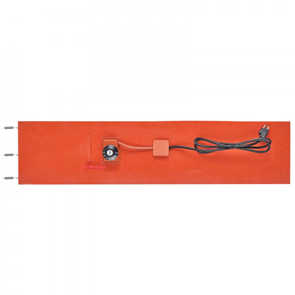 VEVOR Metal Drum Heater, 800 Watt 7.75 inch Width, Pail Heating Band for 5 Gallon Barrel, 86-302℉ Adjustable Thermostat, High Efficiency Silicone Grease Keg Heater, FCC Listed Orange