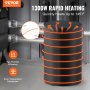 Chauffe-fût en métal VEVOR 55 Gal 1300W 0-145℉ réglable avec thermostat indépendant