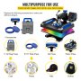 VEVOR Heat Press Machine Sublimation Machine 12" x 15" Blue 5 In 1 Heat Press