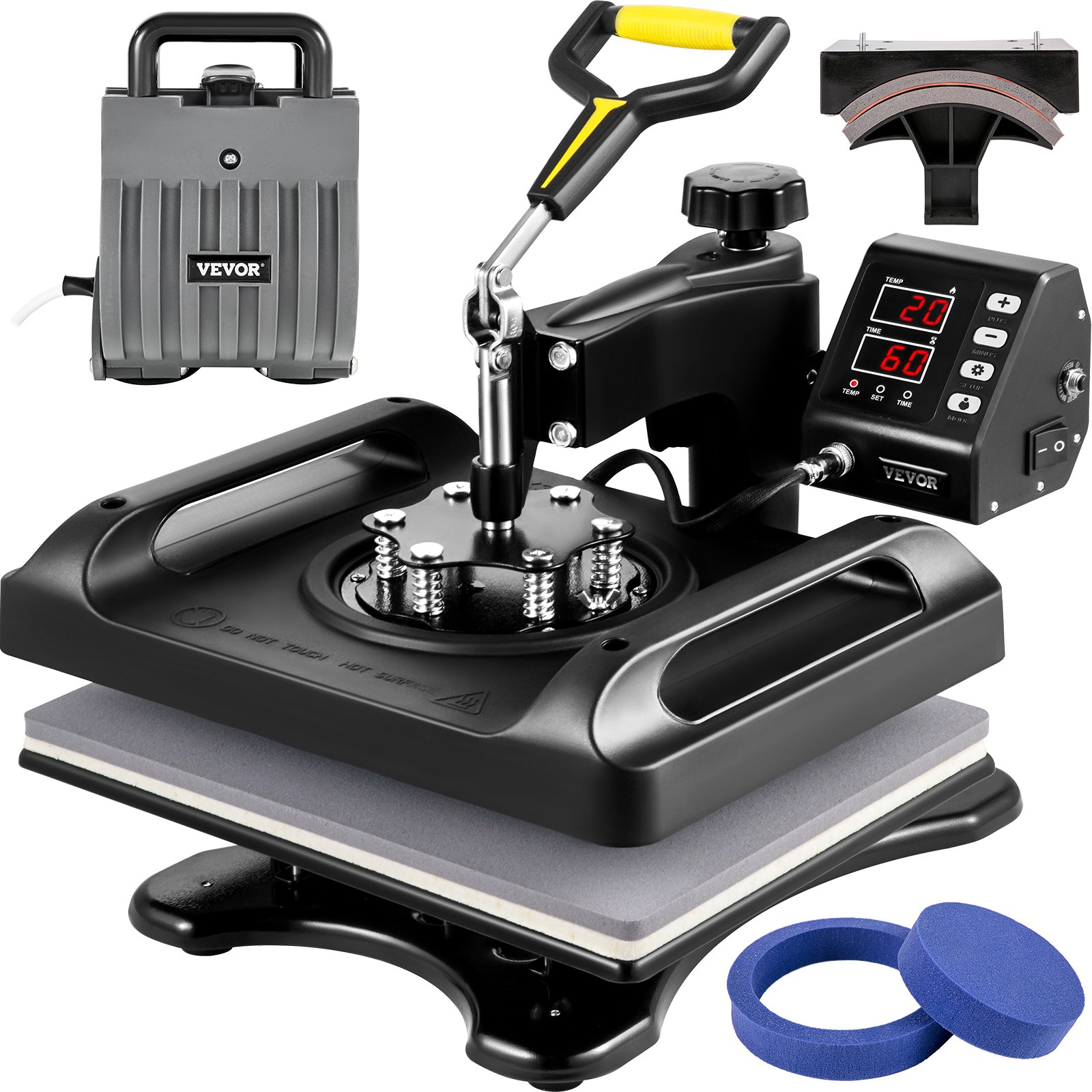 VEVOR Heat Press Machine Sublimation Machine 12 x 15 Inch 5 In 1 Heat Press Set