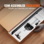 VEVOR Precision Miter Gauge, Standard Slot 19 x 9.5 mm, Aluminum Alloy Table Saw Miter Gauge with 48-89 cm Grating 15 Angle Stops Adjustable Spring Loaded Plunger and Removable Disc, for Woodworking