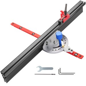 VEVOR Table Saw Circular Router Miter Gauge 24" Woodworking Track Angle Ruler