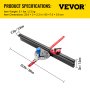 VEVOR Precision Miter Gauge, 24" Aluminum Table Saw Miter Gauge w/ 60 Degree Angled Ends for Max. Stock Support and a Repetitive Cut Flip Stop, Miter Saw Fence w/Laser Marking Scale