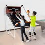 VEVOR Foldable Basketball Arcade Game, 2 Player Indoor Basketball Game, Home Dual Shot Sport with 5 Balls, 8 Game Modes, Electronic Scoreboard, and Inflation Pump, for Kids, Adults (Black & White)