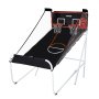 VEVOR Foldable Basketball Arcade Game, 2 Player Indoor Basketball Game, Home Dual Shot Sport with 5 Balls, 8 Game Modes, Electronic Scoreboard, and Inflation Pump, for Kids, Adults (Black & White)