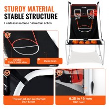 VEVOR hopfällbar inomhus Double Shot Basket Arcade Game 2 Player 4 Balls