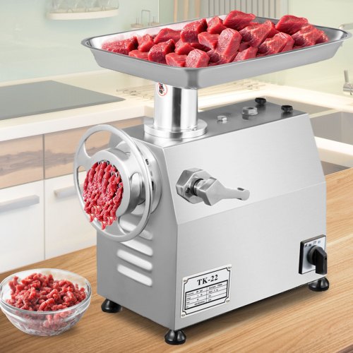 VEVOR Commercial Meat Grinder 850W Electric Meat Grinder 218PRM Mincer Sausage Maker Stainless Steel Food Grinding Mincing Machine Home Kitchen Tool 1 Cutting Plate and 1 Cutting Knife