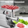 VEVOR Commercial Meat Mincer 250W Electric Meat Grinder 0.33HP 170RPM Stainless Steel Meat Grinder Commercial Sausage Stuffer Maker for Industrial and Home Use