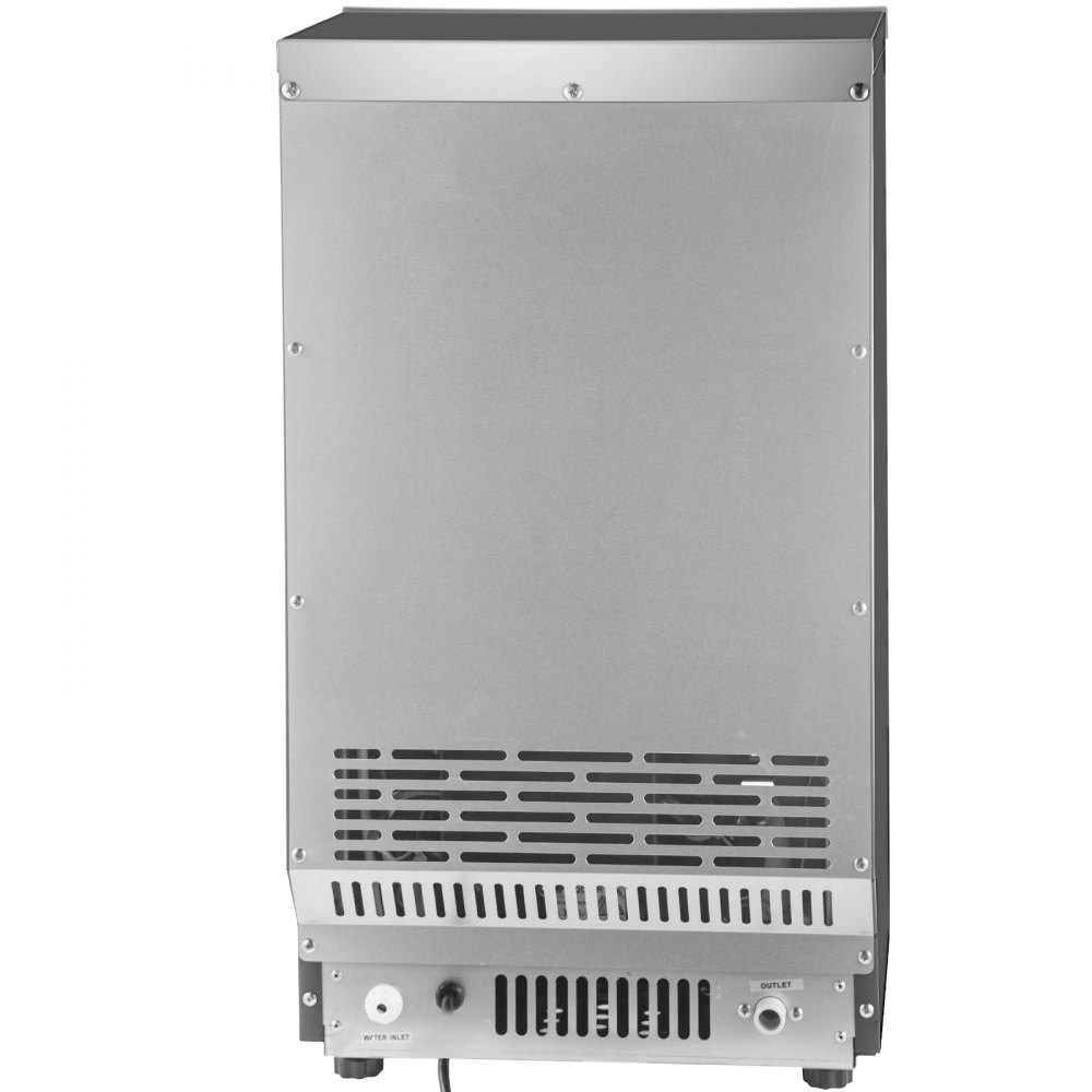 VEVOR Máquina de hielo portátil automática de 110 V, 70 libras/24 horas, 350 W con almacenamiento de 11 libras, 36 piezas por bandeja, funcionamiento automático, luz azul, incluye filtro de agua, tubo de drenaje, cuchara