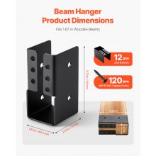 12 Pcs Joist Hangers for 1.93x3.62 In / 49x92 mm Beam Concealed Joist Hangers