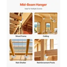 25 pcs Hurricane Ties for Rafters Inner Size 5.31x1.57x2.48 in / 135x40x63 mm