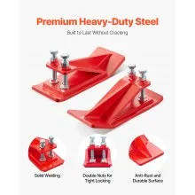 Tractor Bucket Protector 2PCS Heavy Duty Bucket Edge Protectors (Red)