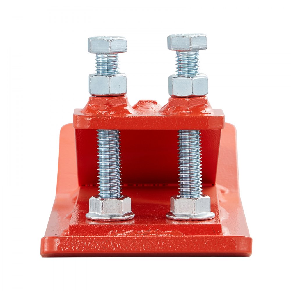 VEVOR Tractor Bucket Protector, 2PCS Heavy Duty Steel Bucket Edge Protectors, Edge Tamer Anti-Skid Device with Double Hexagon Lock Nuts and Bolts, for Snow, Leave Removal & Spreading Gravel (Orange)