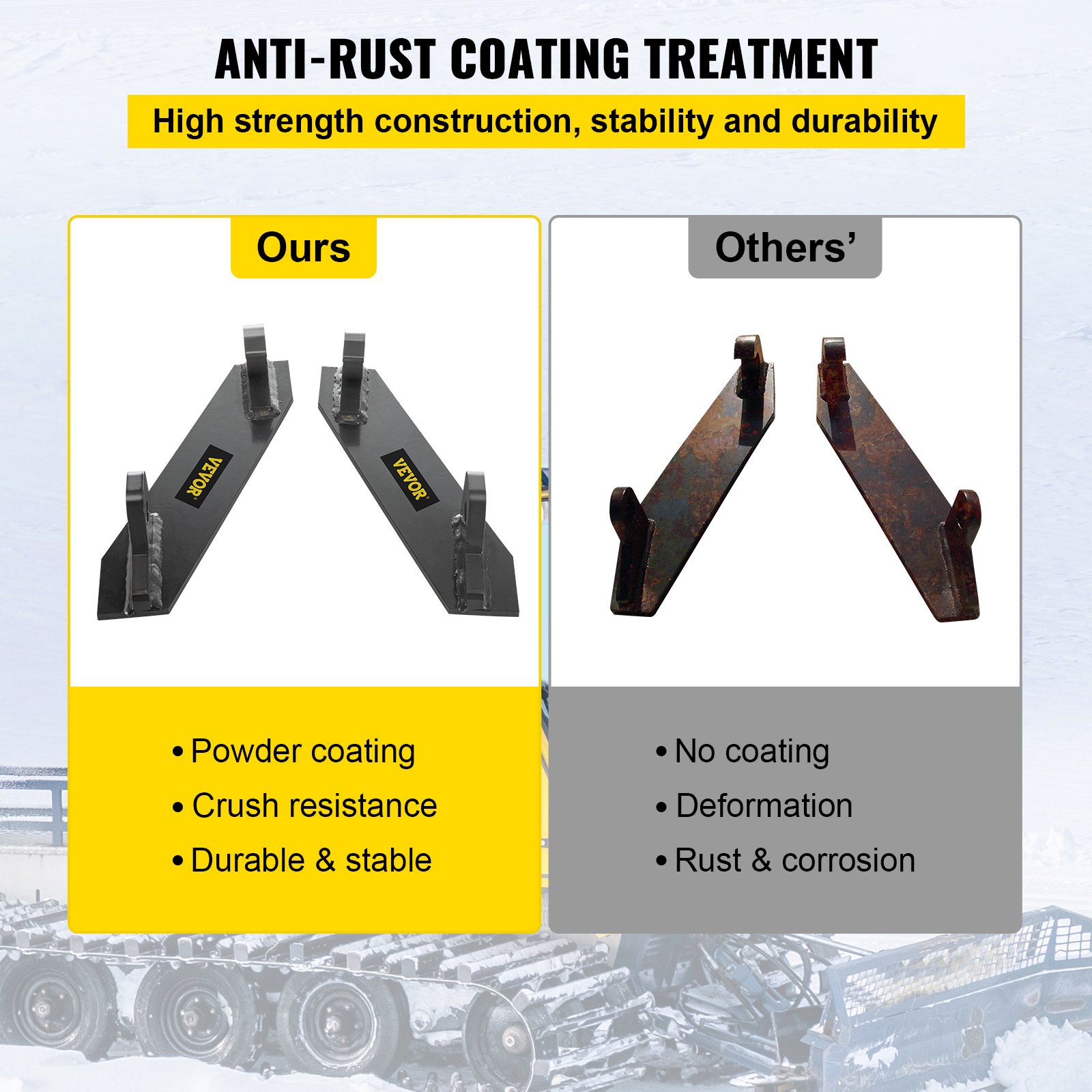 VEVOR Tractor Mounting Brackets 1 1/4" Top Bracket Weld on Quick Attach Adapter Loader Tractors 4/5" Bottom Bracket Attachments Mounting Brackets Pair Fits for John Deere Front Tractor Accessories