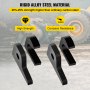 VEVOR Loader Bucket Forks 1 1/4\" Thick Hook Brackets Tach Weld on Loader Tractor 4/5\" Bottom Brackets Quick Attach Mount Brackets Set of 4 Pieces Fits for John Deere Front Tractor Accessories