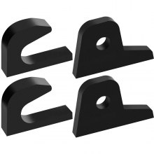 VEVOR Loader Bucket Forks 1 1/4" Thick Hook Brackets Tach Weld on Loader Tractor 4/5" Bottom Brackets Quick Attach Mount Brackets Set of 4 Pieces Fits for John Deere Front Tractor Accessories