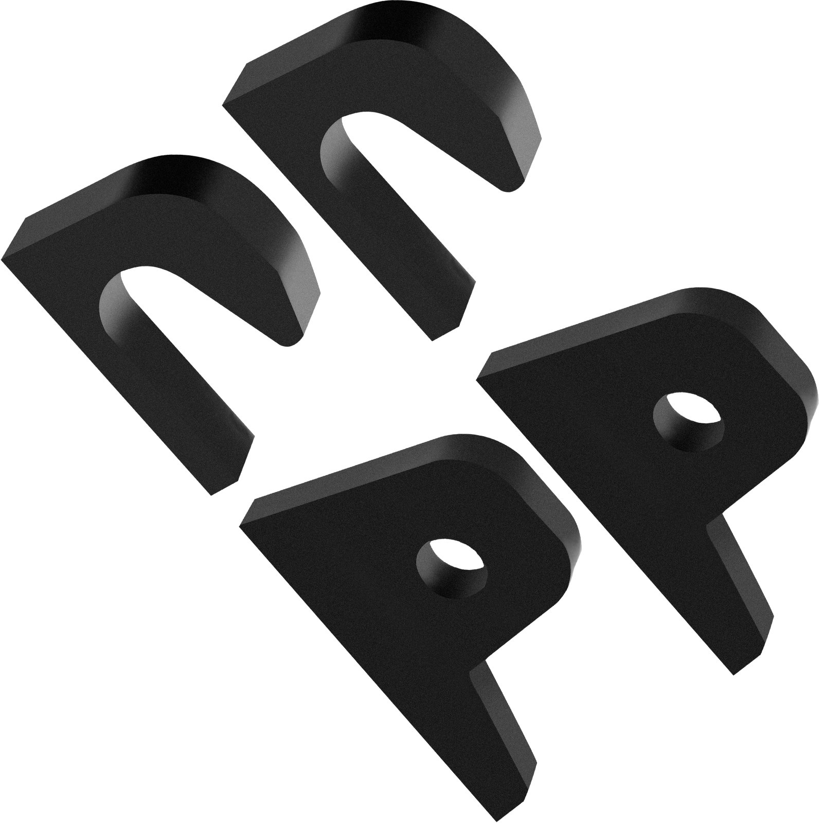 VEVOR Loader Bucket Forks 1 1/4\" Thick Hook Brackets Tach Weld on Loader Tractor 4/5\" Bottom Brackets Quick Attach Mount Brackets Set of 4 Pieces Fits for John Deere Front Tractor Accessories