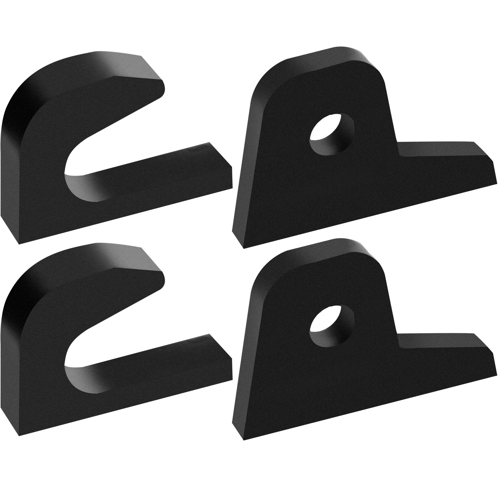 VEVOR Loader Bucket Forks 1 1/4" Thick Hook Brackets Tach Weld on Loader Tractor 4/5" Bottom Brackets Quick Attach Mount Brackets Set of 4 Pieces Fits for John Deere Front Tractor Accessories