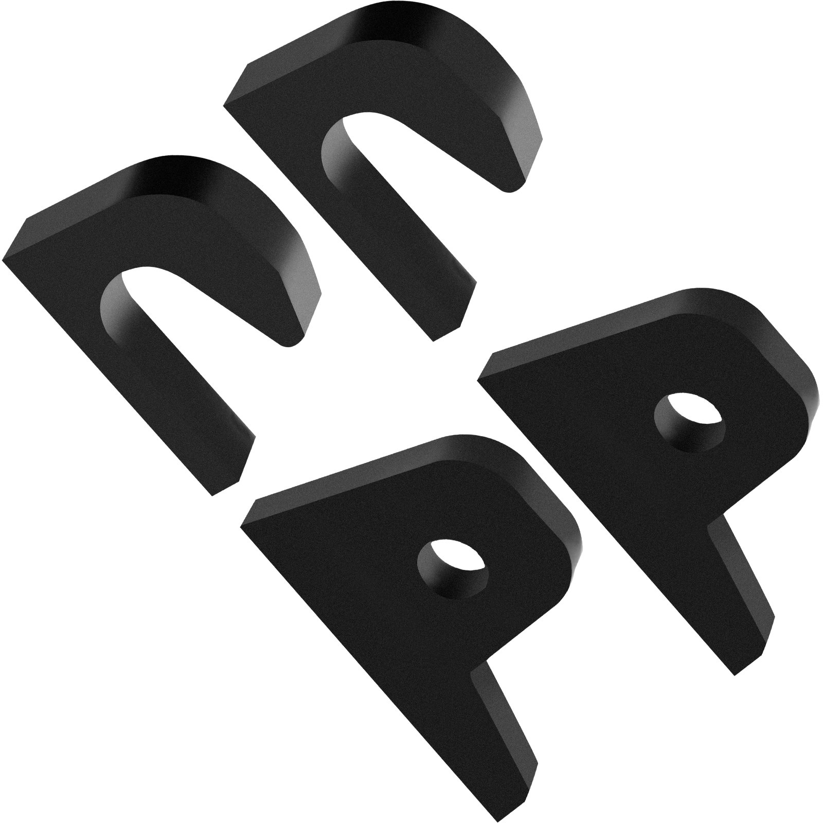 VEVOR Loader Bucket Forks 1 1/4" Thick Hook Brackets Tach Weld on Loader Tractor 4/5" Bottom Brackets Quick Attach Mount Brackets Set of 4 Pieces Fits for John Deere Front Tractor Accessories