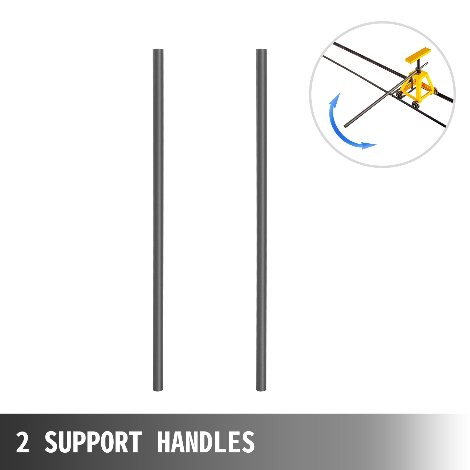 VEVOR Tractor Splitting Rail 10, 000LBS, Splitting Stand for Tractor 118-Inch Length, Tractor Separator with Rails, Splitting Rails Kit, w/ 2 Jack Stands and 2 Adjustable Handles, Support Equipment