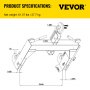 VEVOR 3-Point Quick Hitch, 3000 LBS Lifting Capacity Tractor Quick Hitch, 28.31\" Between Lower Arms Attachments Quick Hitch, No Welding & 5 Level Adjustable Bolt, Adaptation to Category 1 & 2 Tractor
